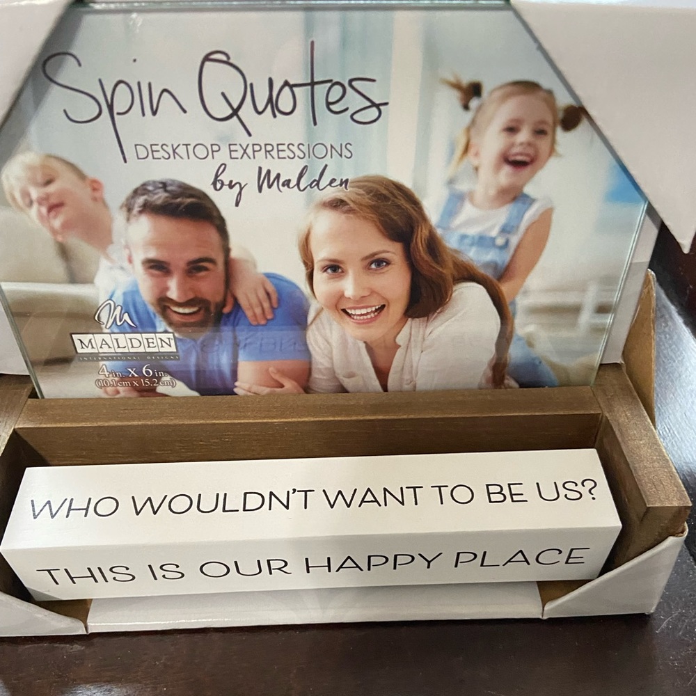 spin quote family picture frame